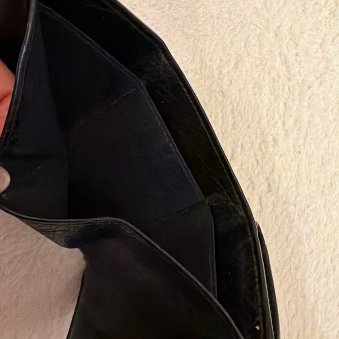 バレンシアガ ペーパーミニウォレット /グラフィティ 三つ折り財布 レザー 黒