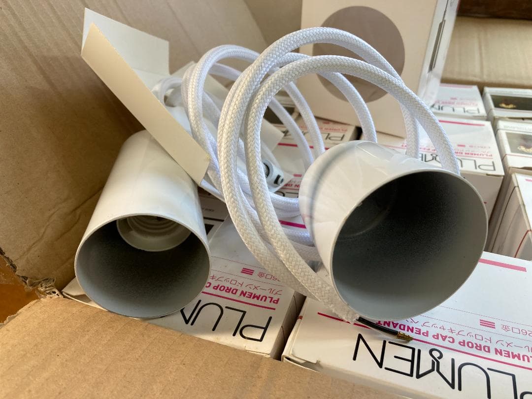 PLUMEN ドロップ キャップ ペンダント ホワイト 12個セット