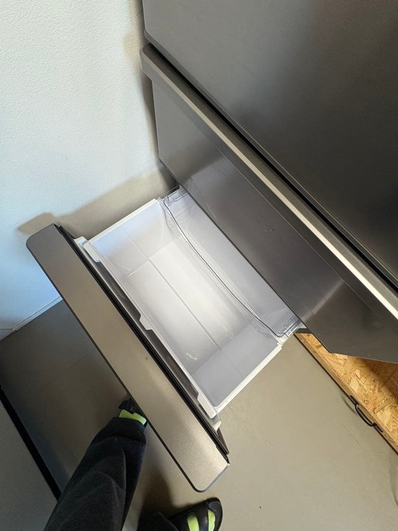 【アンブレラ】シルバー冷蔵庫 375L