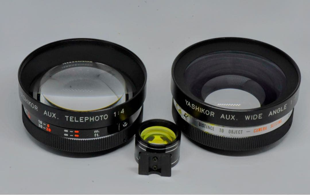 【EE動作確認済】ヤシカエレクトロ35G、コンバージョンレンズ&電池アダプター