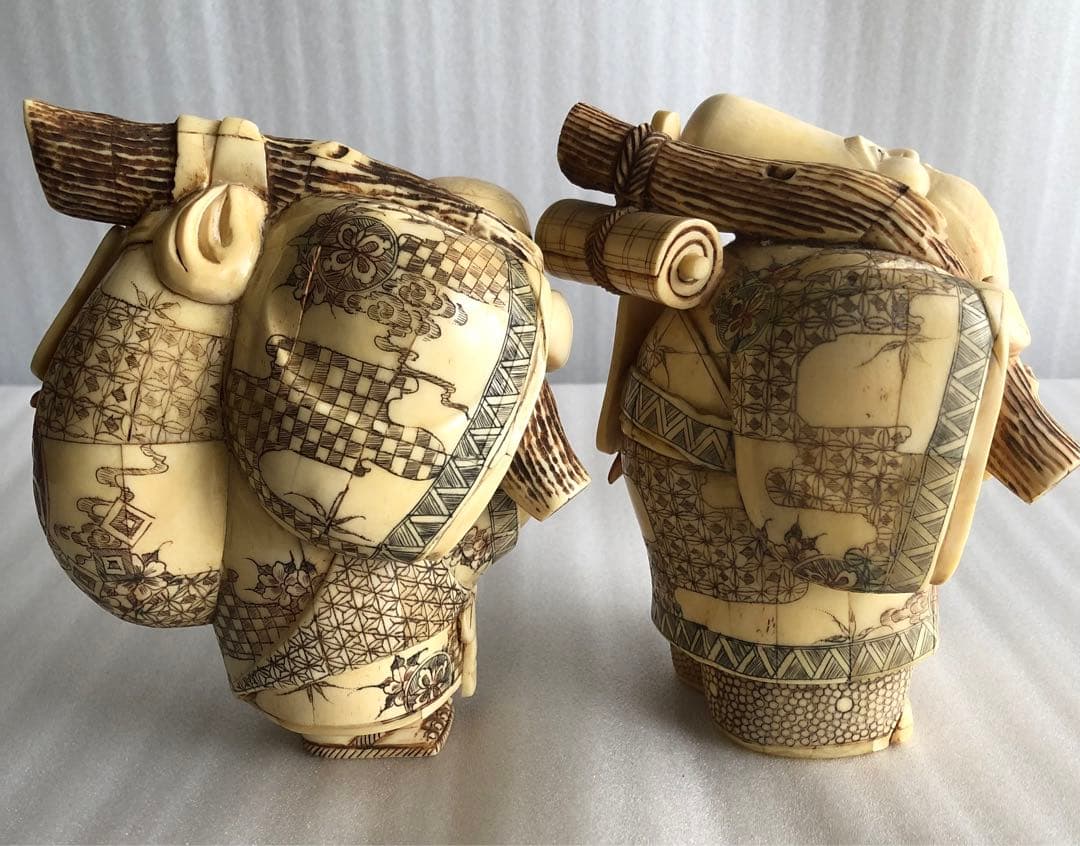 七福神 細密彫刻 時代物 縁起物 開運 置物