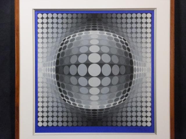 現代美術　ヴィクトル・ヴァザルリ　直筆サイン『SOL_UT』0317L