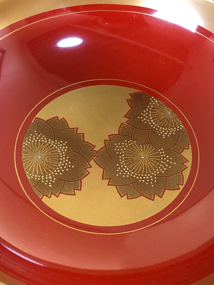 《R》輪島塗 銀地源氏車蒔絵 煮物椀5客 木製漆器 木箱 251204お3