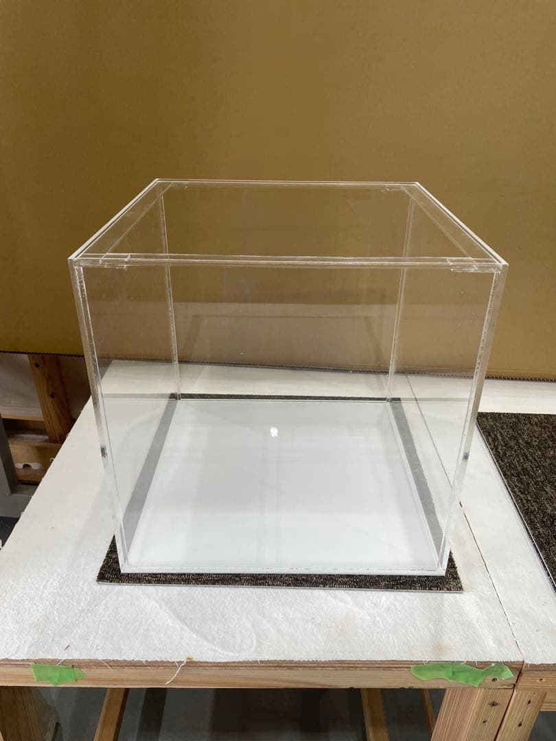 アクリル水槽5mmクリア底板白、Ｍ。