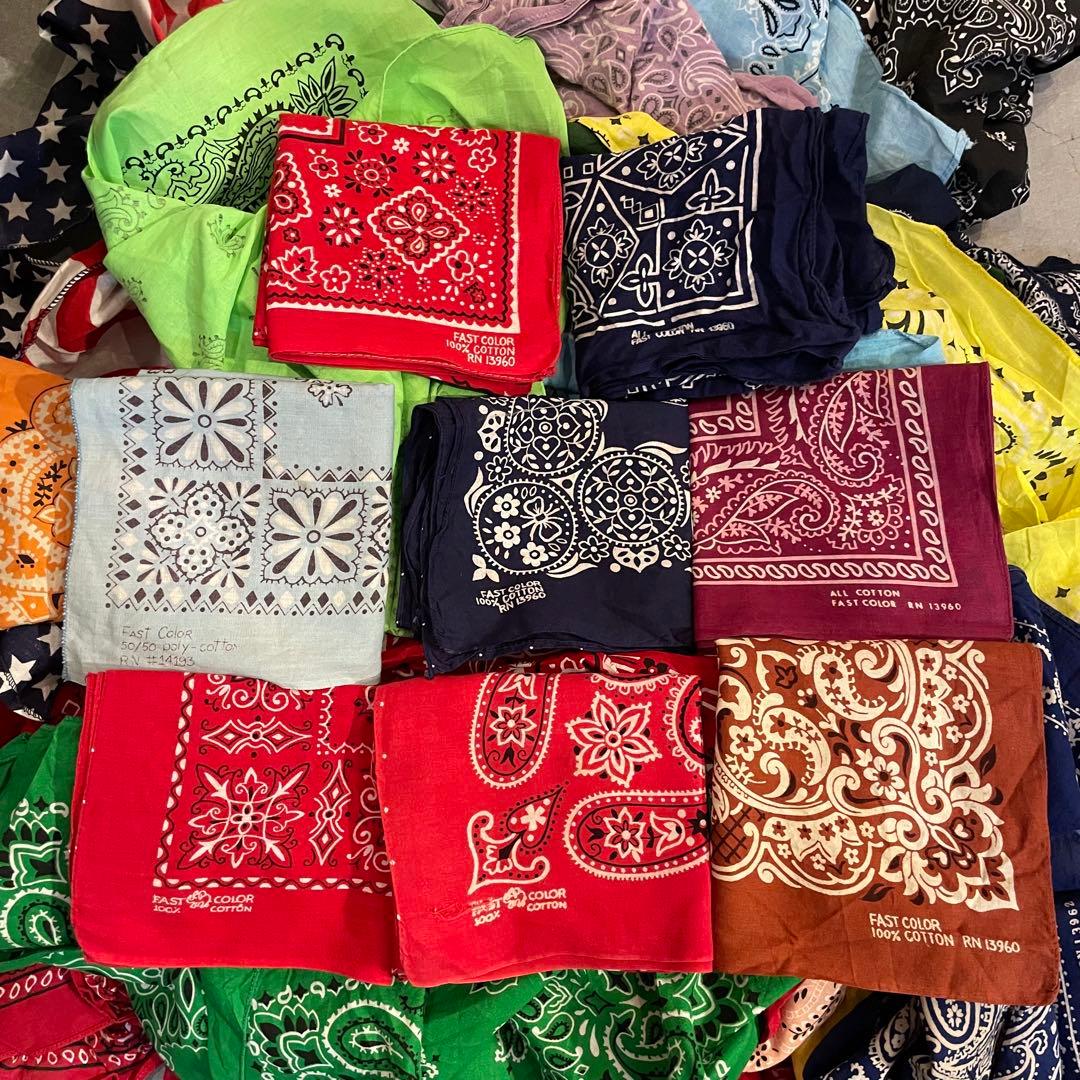 バンダナ　50枚　まとめ売り　エレファント　クッキー対　USA製　ビンテージ　①