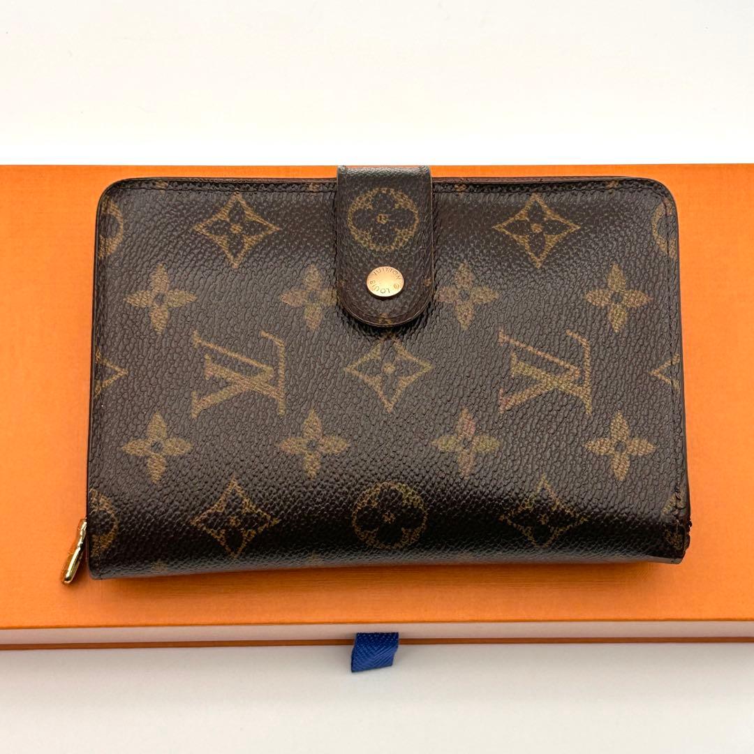 ルイヴィトン 二つ折り財布 ポルトパピエジップ ラウンドファスナー 良品