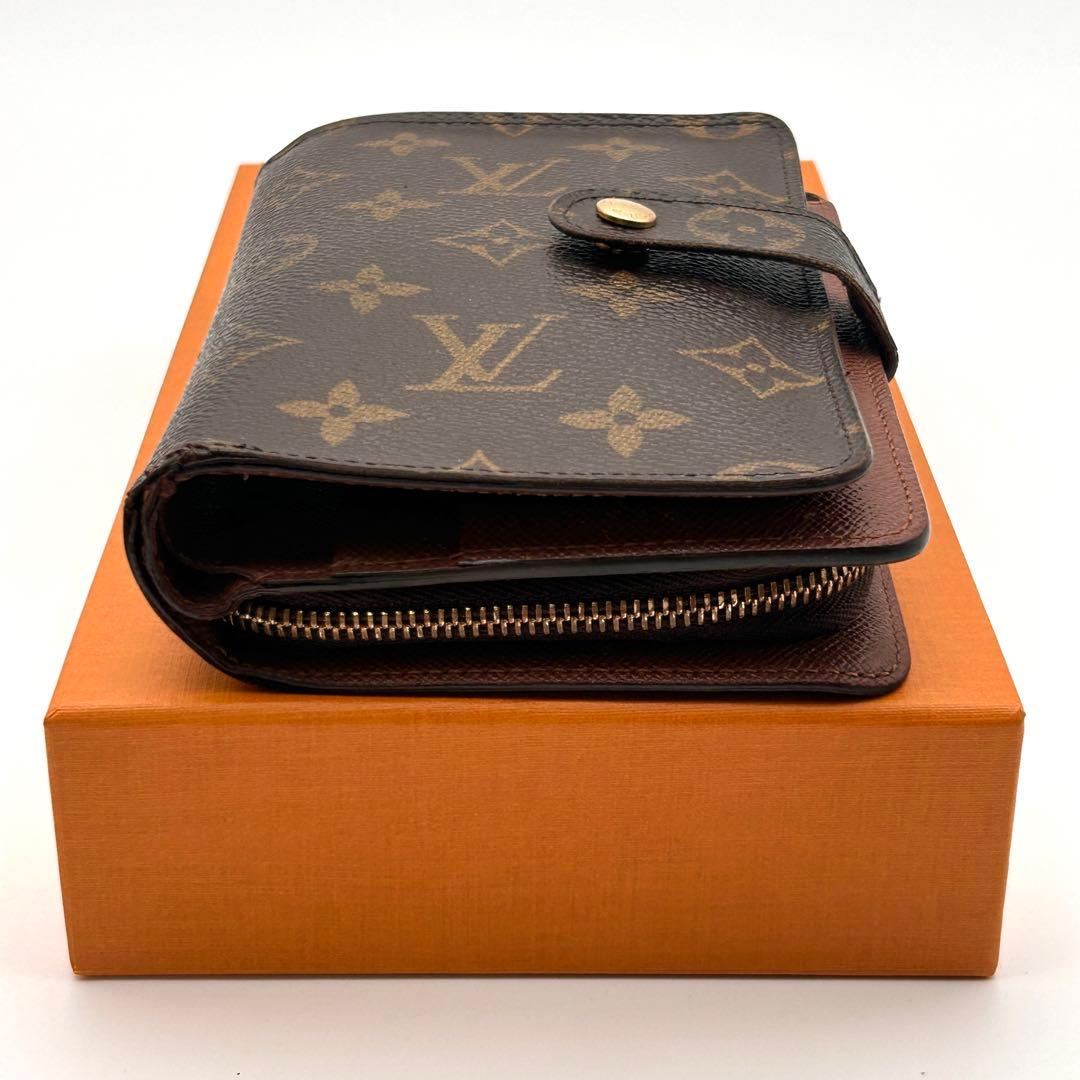 ルイヴィトン 二つ折り財布 ポルトパピエジップ ラウンドファスナー 良品