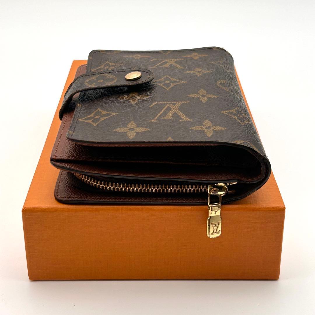 ルイヴィトン 二つ折り財布 ポルトパピエジップ ラウンドファスナー 良品