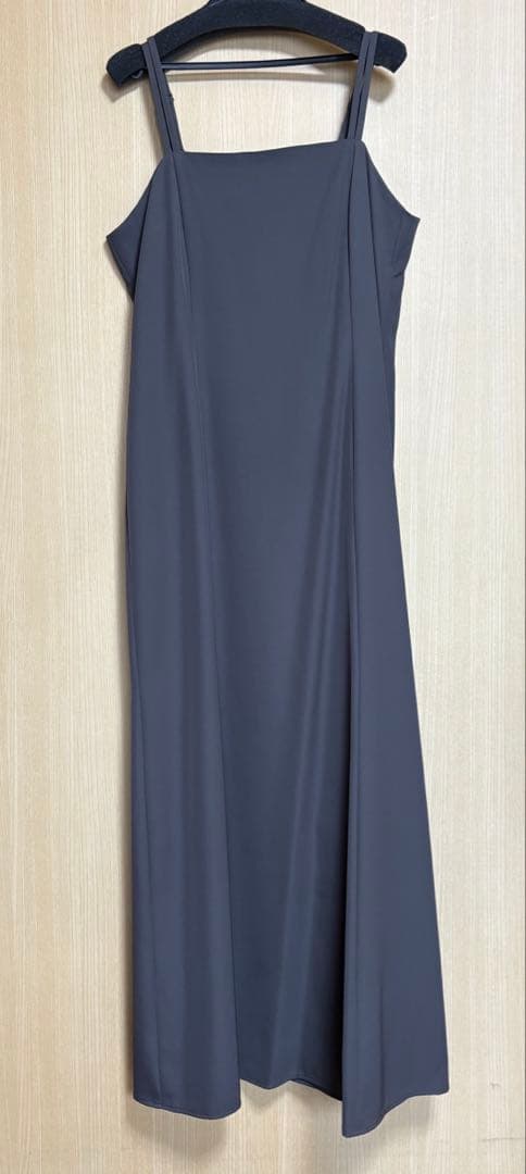 オケージョンドレス　ブラウン　シアー　キャミワンピース　ロング