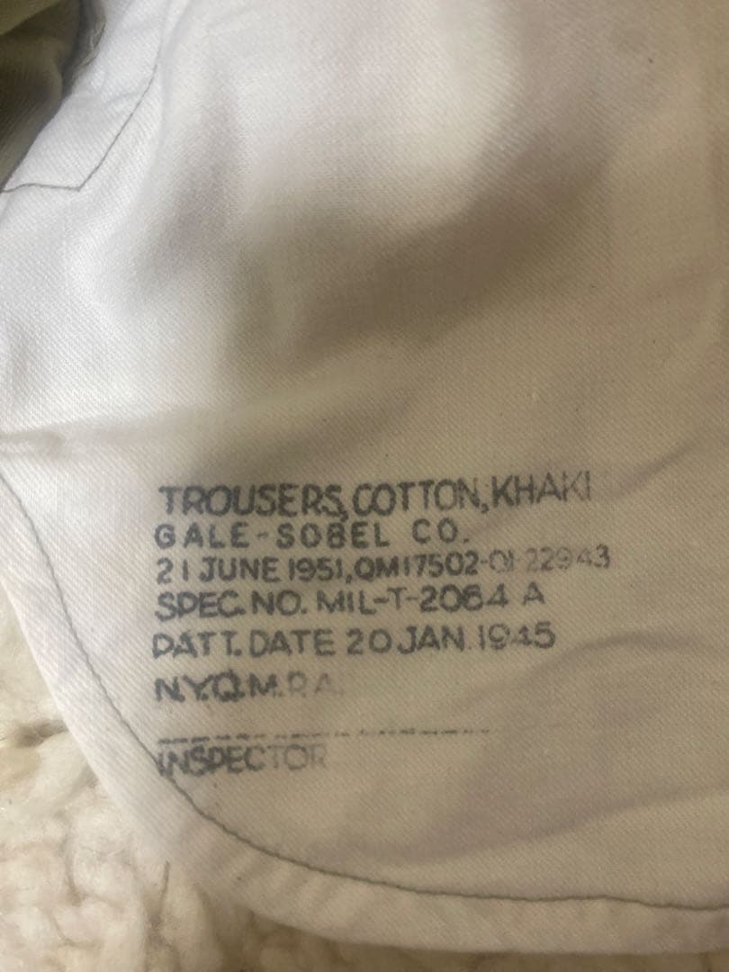40s US ARMY M-45 チノ ヴィンテージ　W29