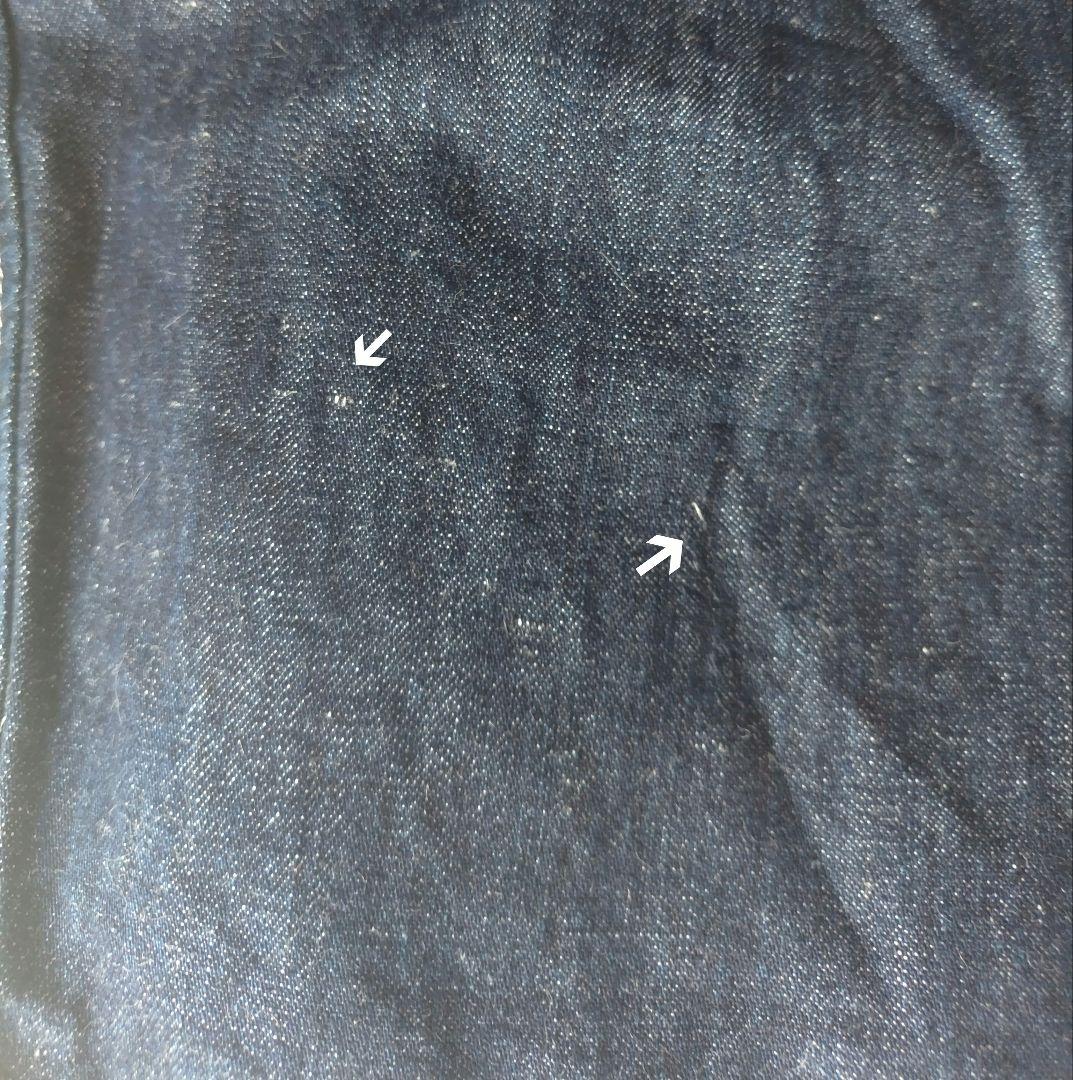 tumugu: ツムグ 綿麻混デニム８分丈パンツ ゆったりシルエット