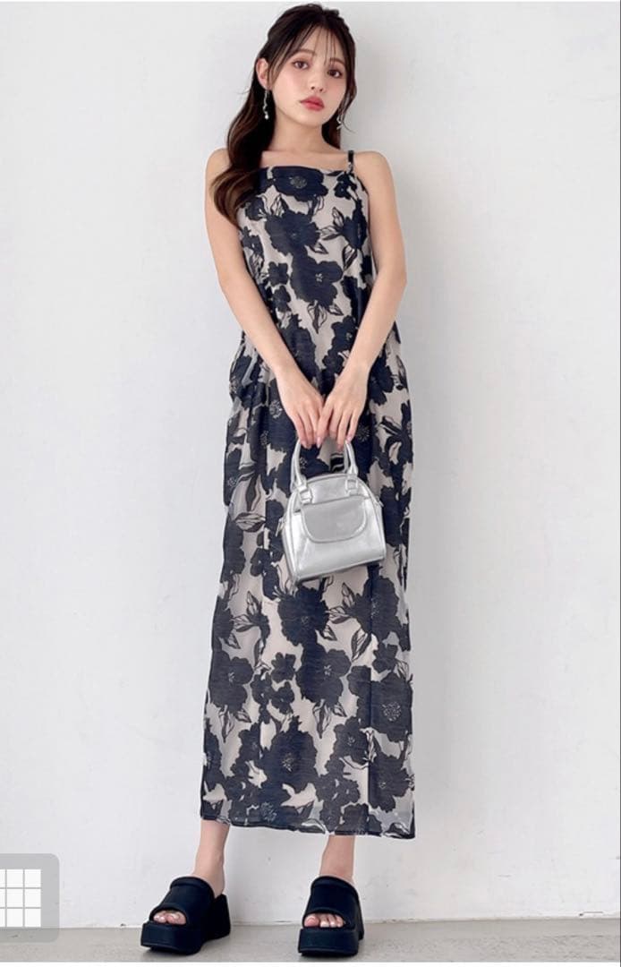 グレイル　GRL3点セット2Wayオーガンジー花柄セパレート浴衣　※本日発送可！