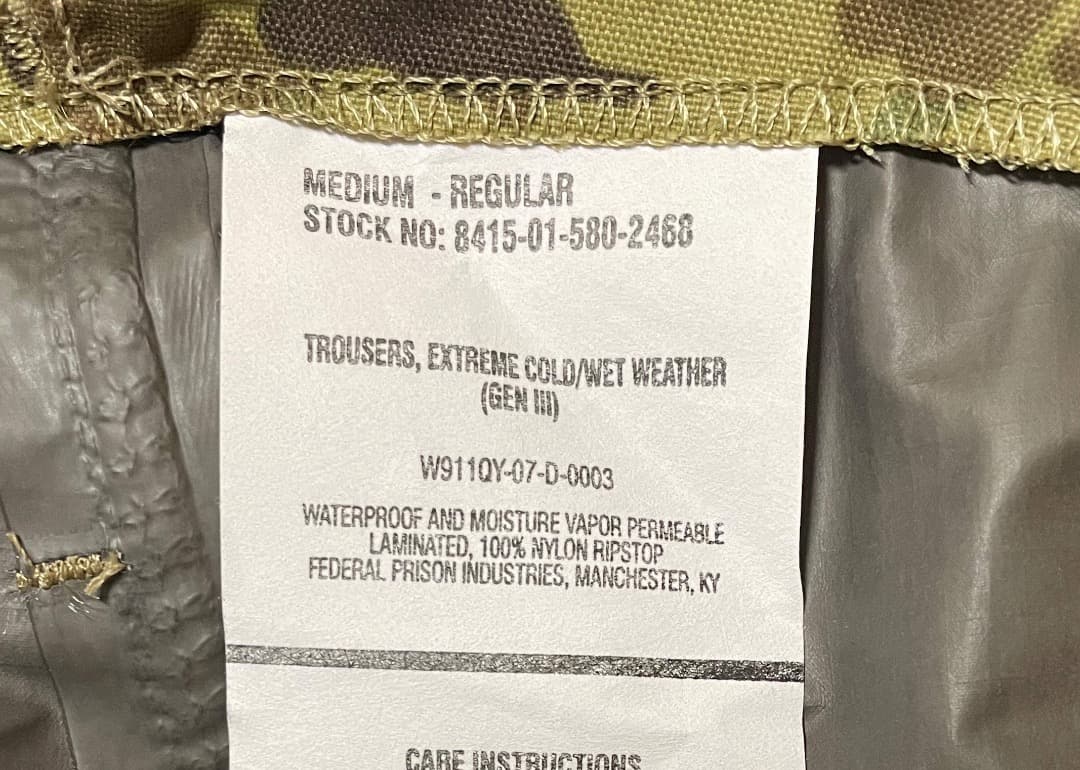 e*e様 米軍 ADS GEN3 ミリタリー 防水パンツ MEDIUM-REGU