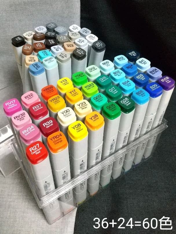 コピック 60色+詰替インキ4色+詰替シリンダー3個