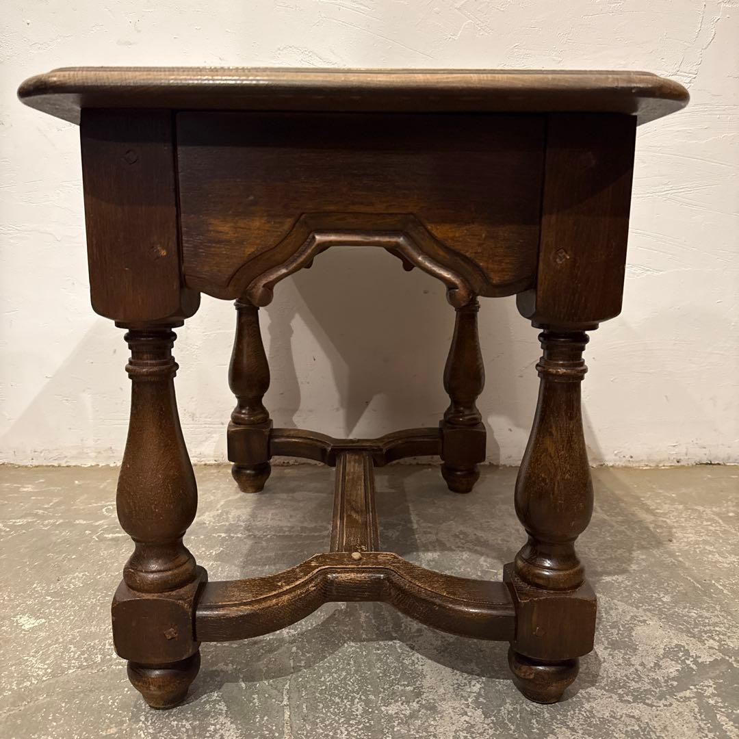 ヴィンテージ　木製サイドテーブル　引き出し付き