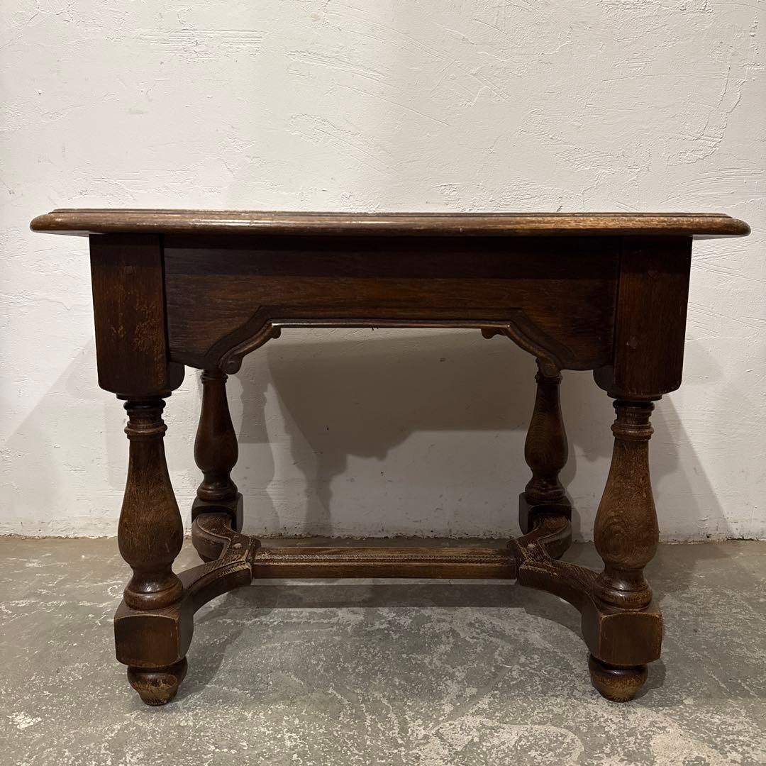 ヴィンテージ　木製サイドテーブル　引き出し付き