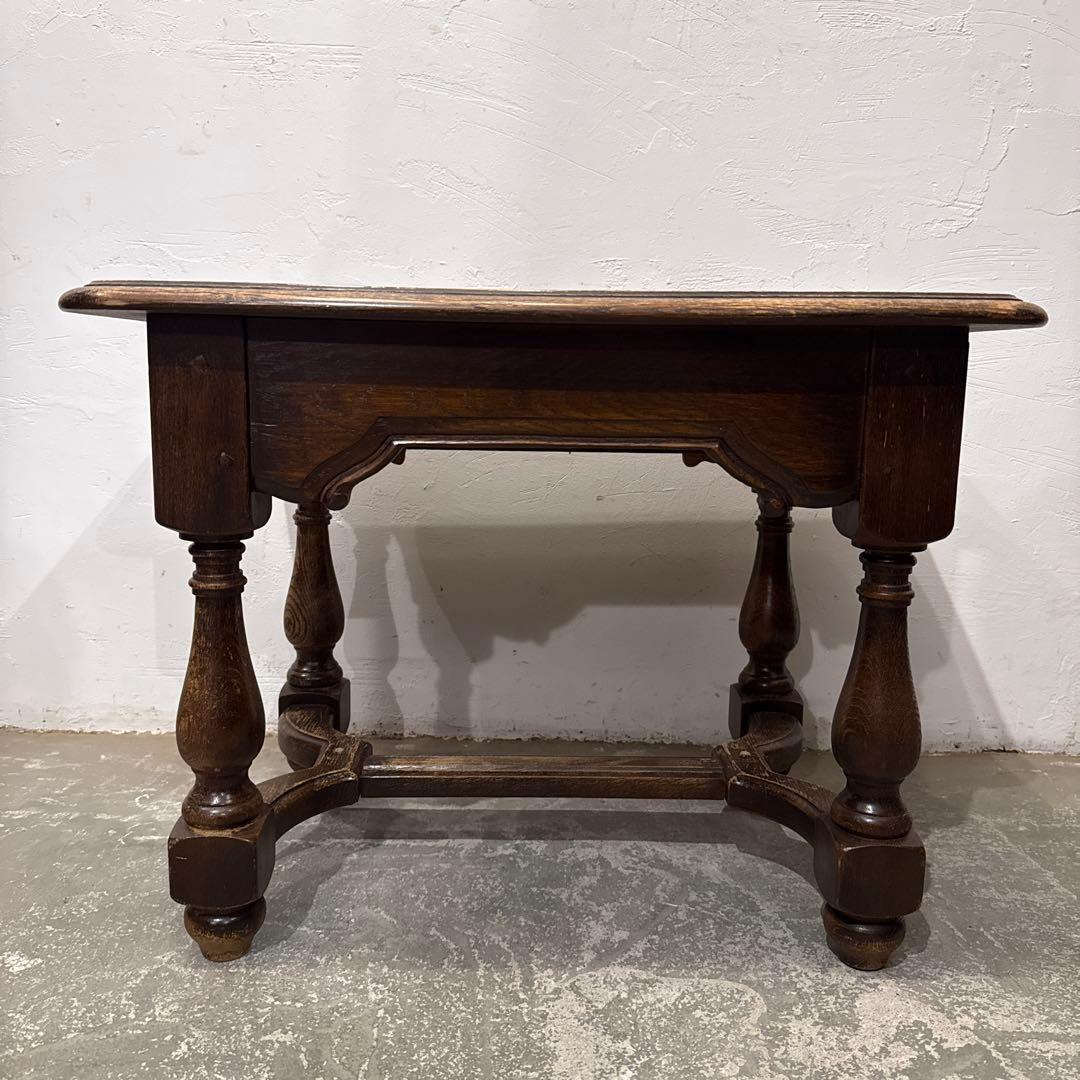 ヴィンテージ　木製サイドテーブル　引き出し付き