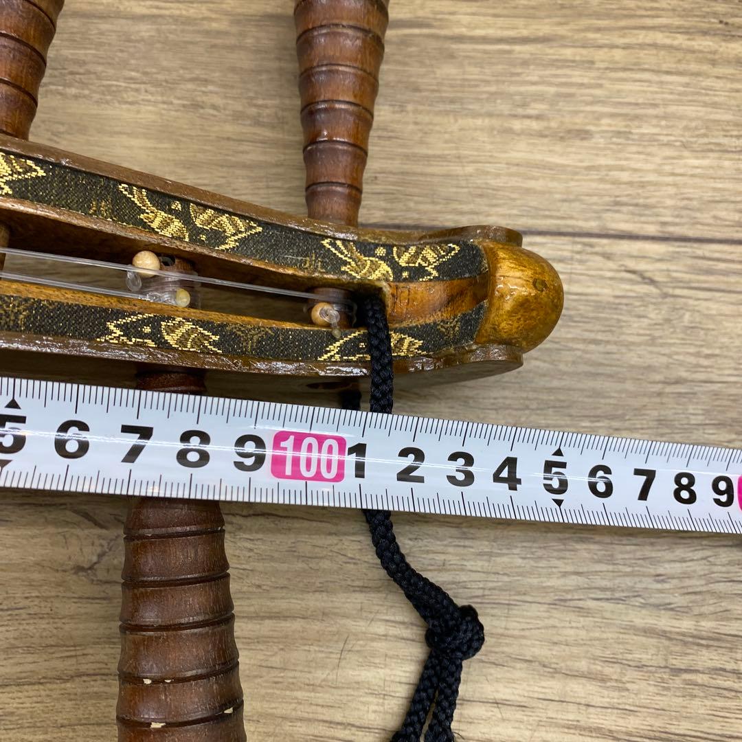中国美術　木製　四弦秦琴　袋付　106㎝　東な7-1208