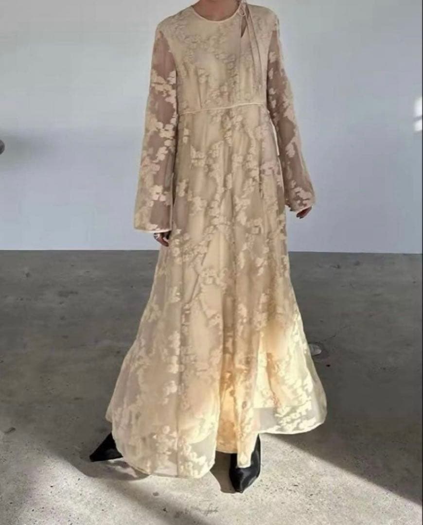 CLANE ジャガードロングワンピース　ドレス