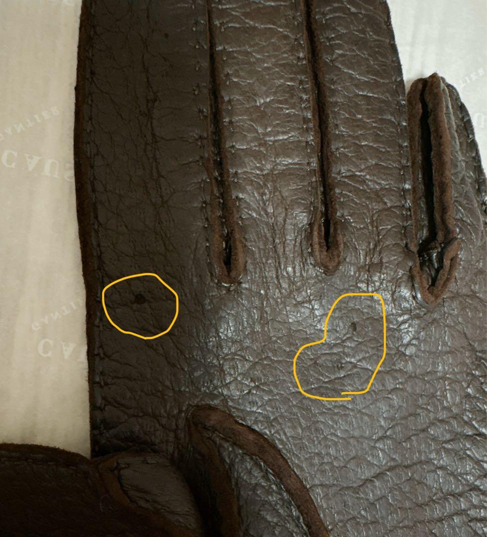 新品 CAUSSE GANTIER ペッカリー 手 袋グローブ MARRON