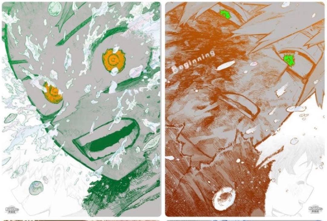 僕のヒーローアカデミア ヒロアカ 原画展 A2 ポスター 2枚セット 緑谷 爆豪