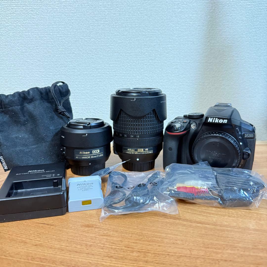 Nikon D5300 18-140VRレンズキット 35単焦点レンズおまけ