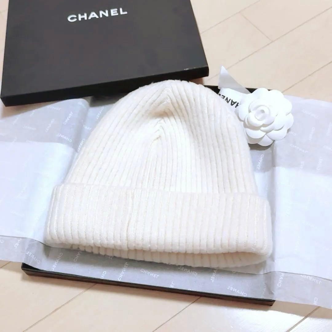 CHANEL 22B スパンコール カシミヤニット帽 ビーニー