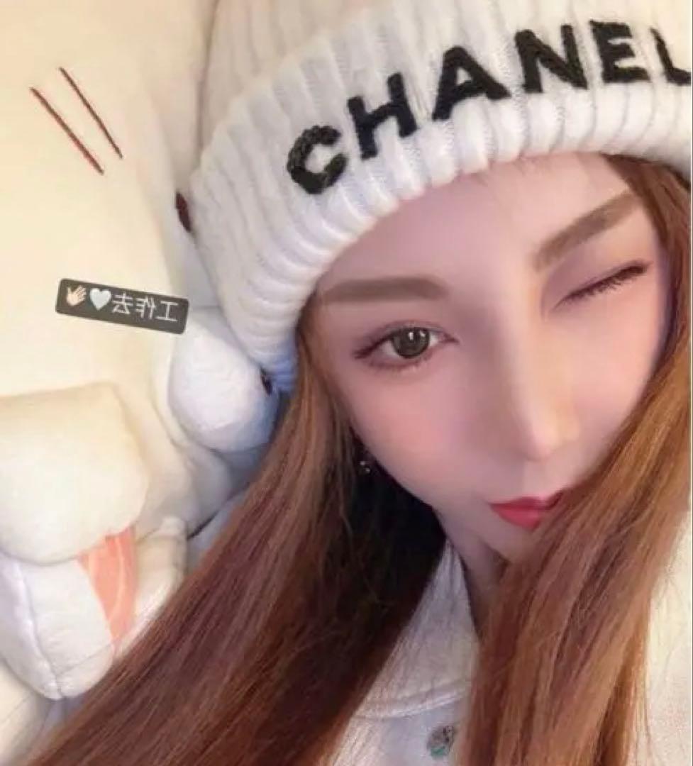 CHANEL 22B スパンコール カシミヤニット帽 ビーニー