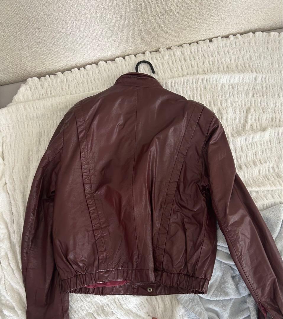 ジャケット・アウター archive single leather blouson Bordeaux