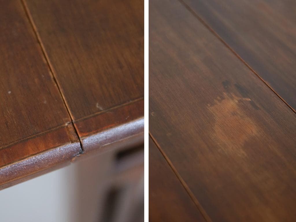 英国アンティーク木製ゲートレッグテーブル/ダイニング机/バタフライ(91-54)