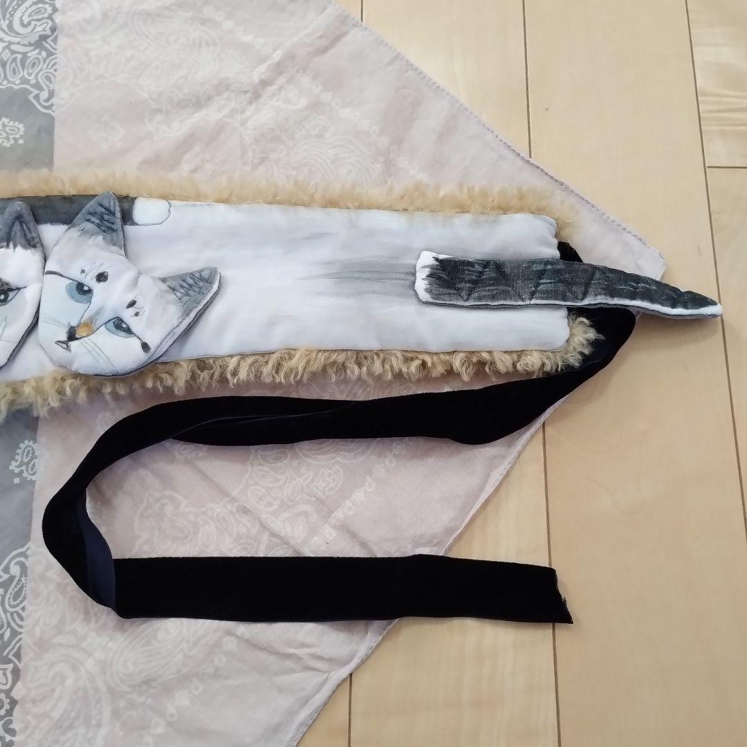 【Ca4La】カシラ 猫ティペット/マフラー/ベロア