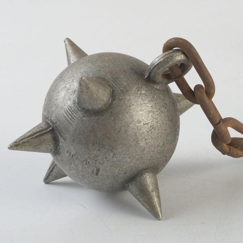 アンティーク　銅製　武具　モーニングスター　朝星棒　装飾品　N　9360