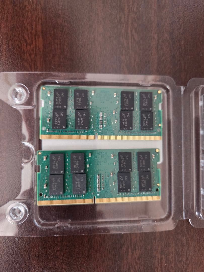 Crucial DDR4-3200 64GBセット SODIMMメモリ