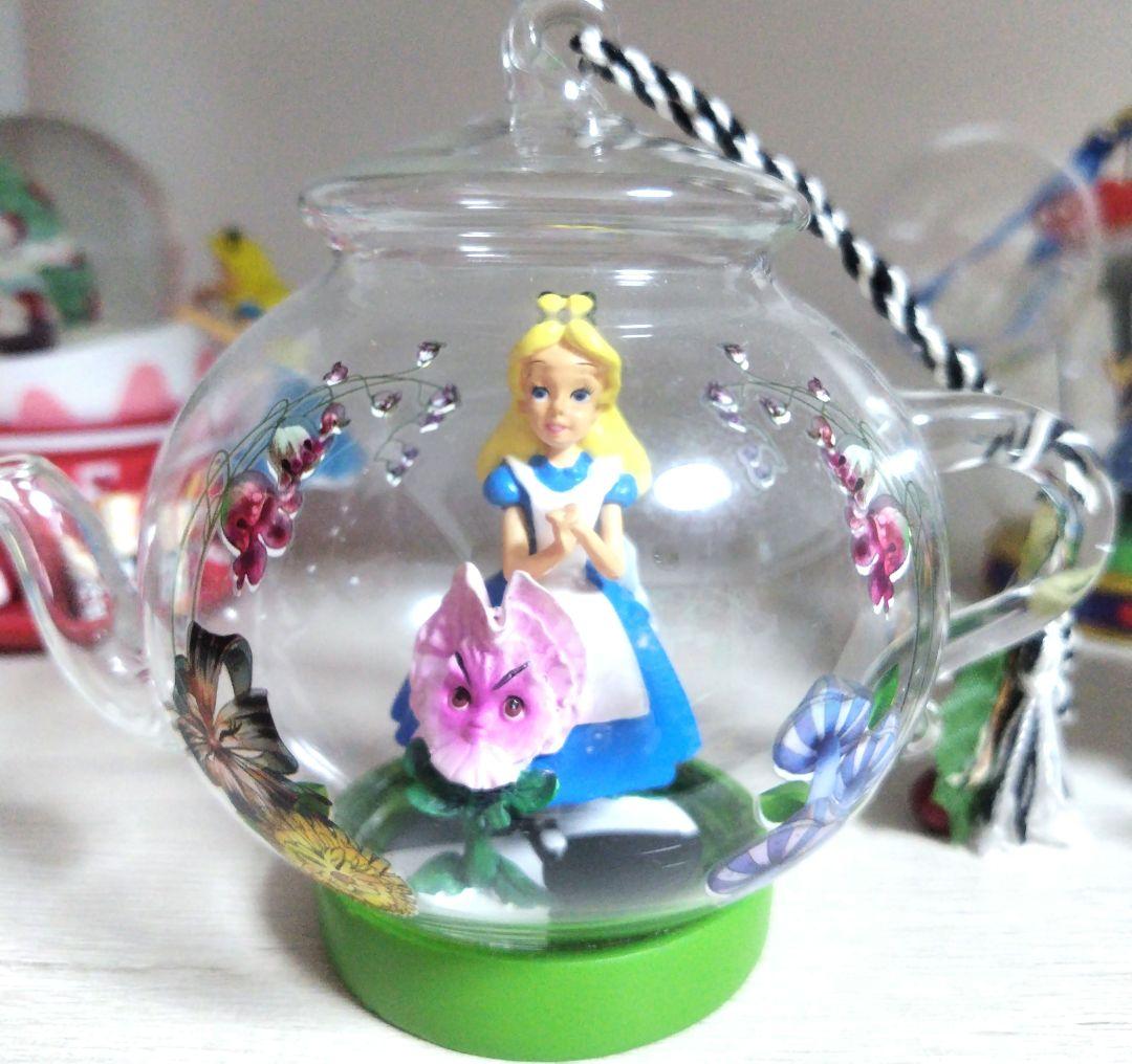 不思議の国のアリスオーナメントフィギュア置物スノードームオルゴールインテリア時計