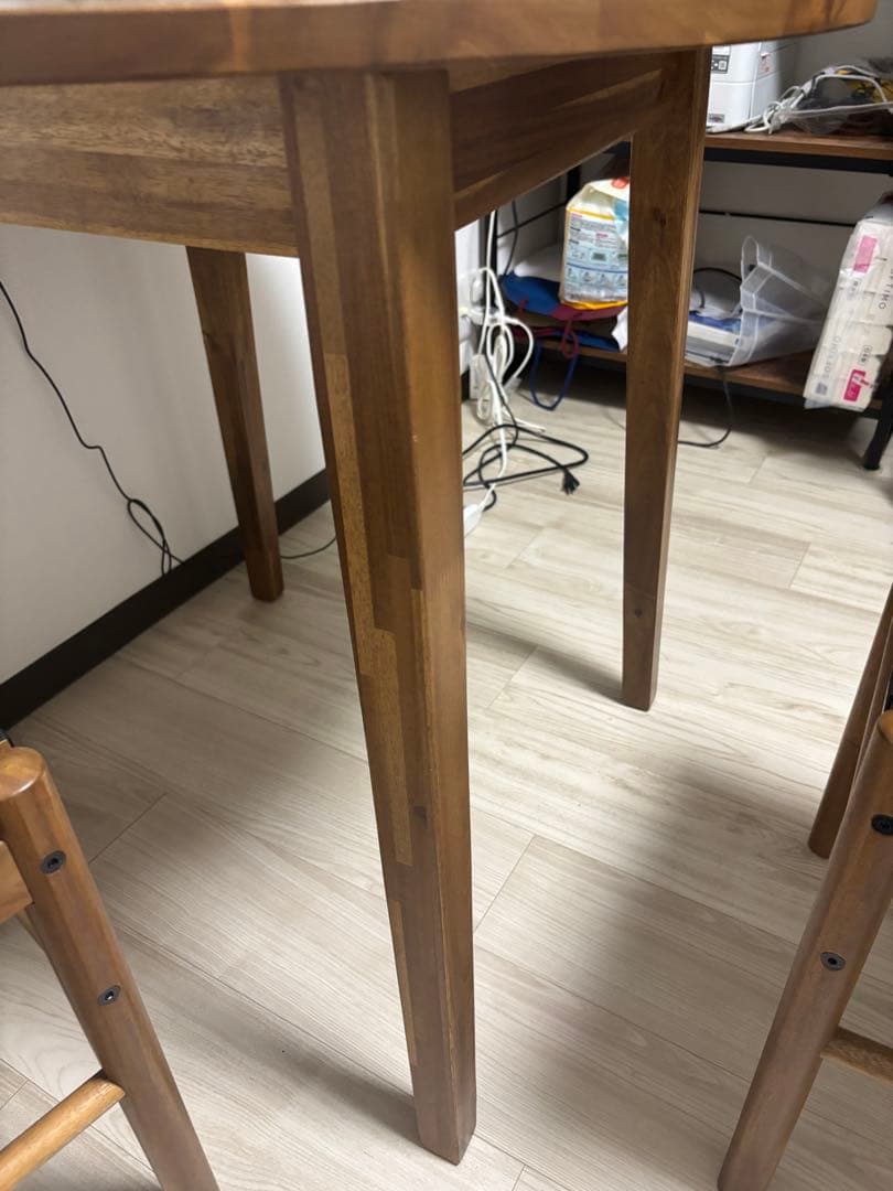 【セット・テーブルのみ椅子のみ可】ダイニングテーブル ikea ナッカンネース