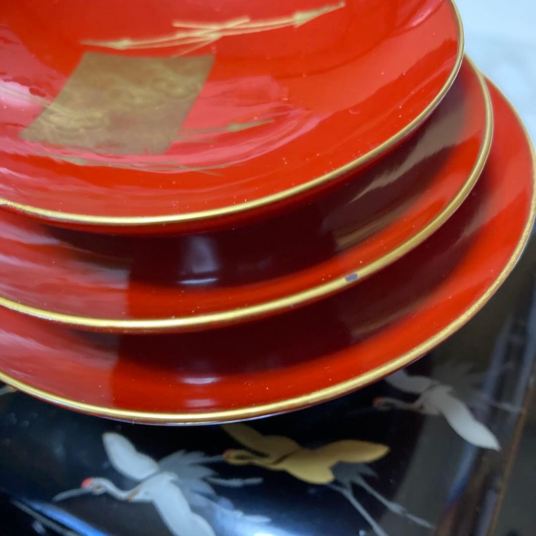 【貴重】重箱 四段重 お屠蘇 御膳セット 塗り 漆器