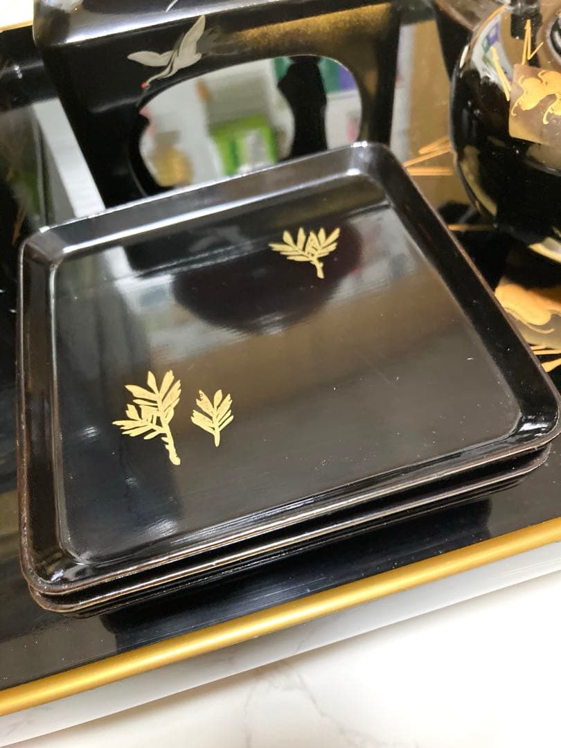 【貴重】重箱 四段重 お屠蘇 御膳セット 塗り 漆器