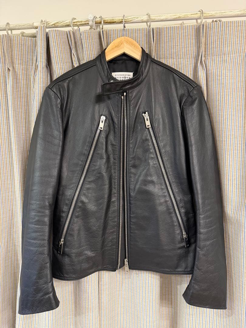 マルジェラ　八の字　レザージャケット