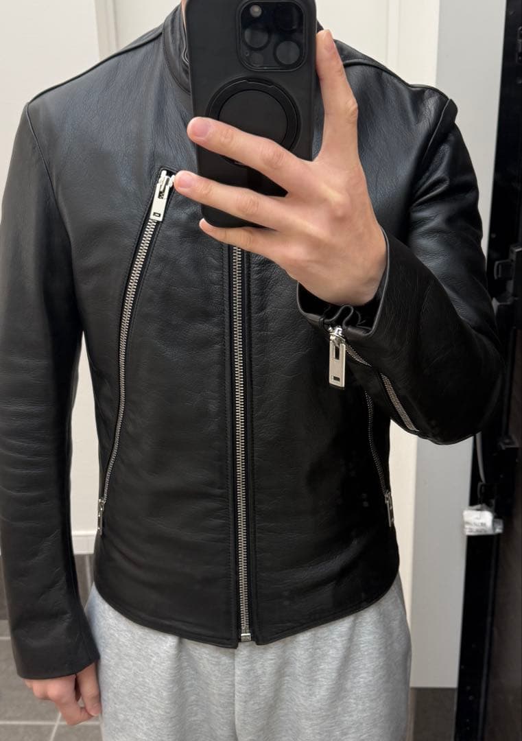 マルジェラ　八の字　レザージャケット