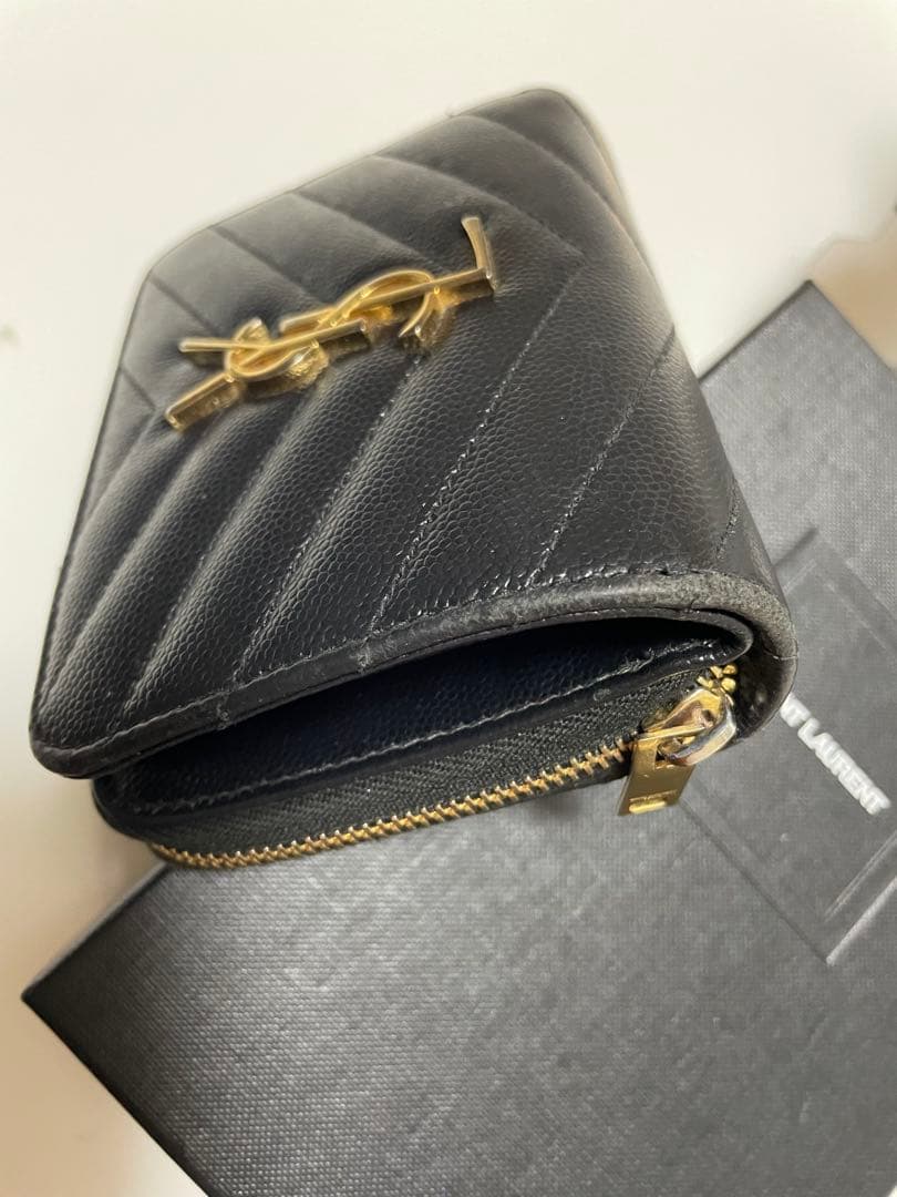◎SAINTS LAURENT サンローラン2つ折りコンパクト財布