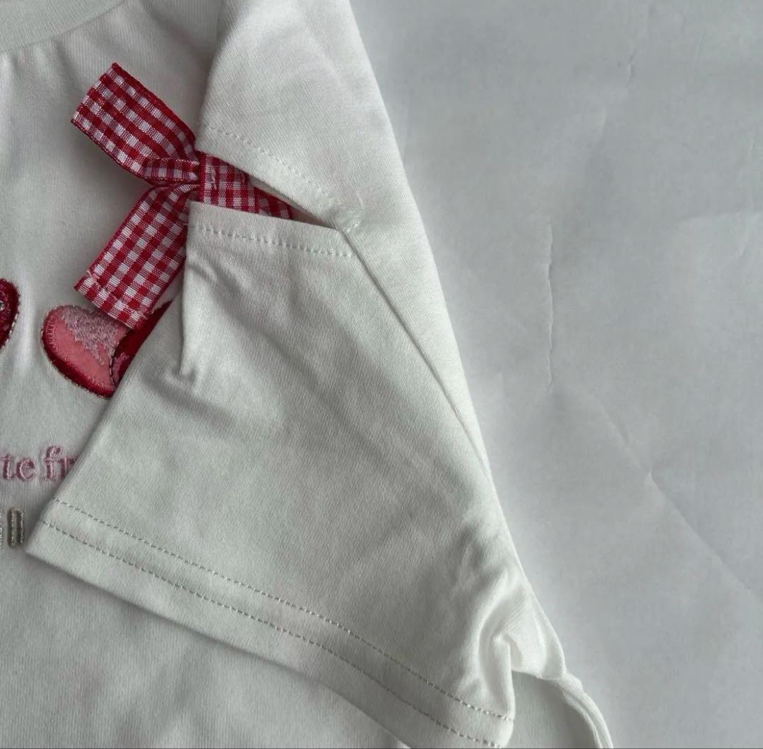 メゾピアノ　mezzo piano いちごTシャツ、スカートセット♡