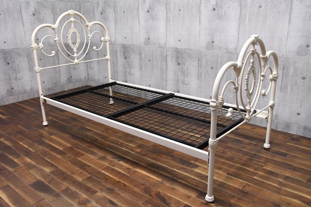 EHK53 ローラアシュレイ サマセット シングルベッドフレーム アイボリー