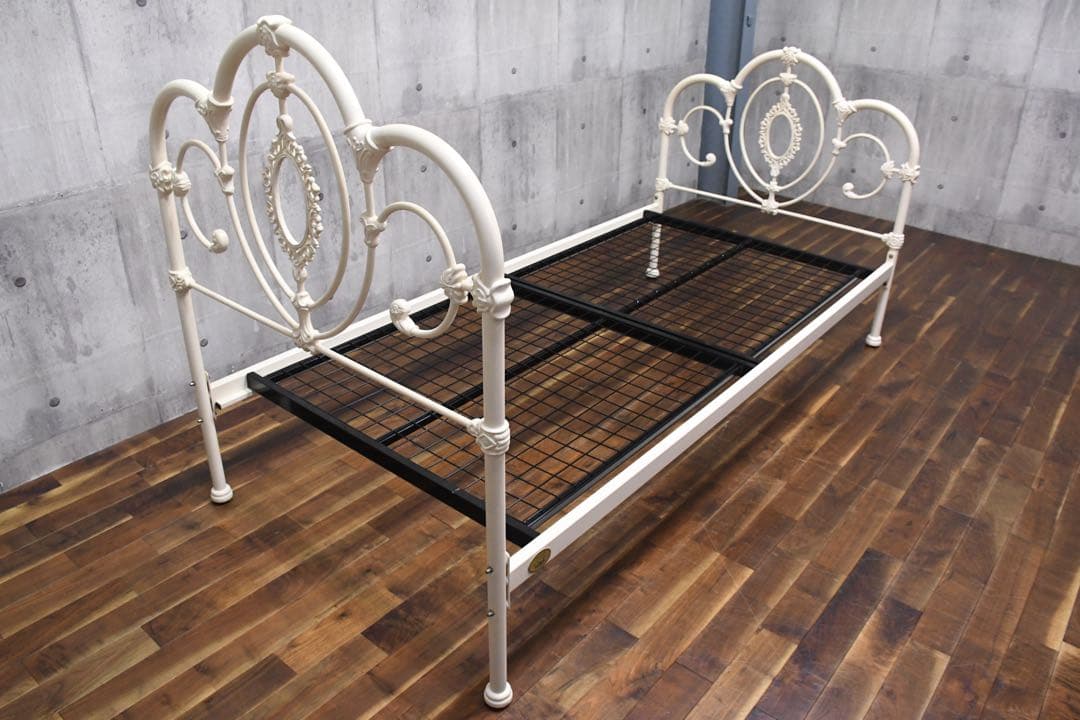 EHK53 ローラアシュレイ サマセット シングルベッドフレーム アイボリー