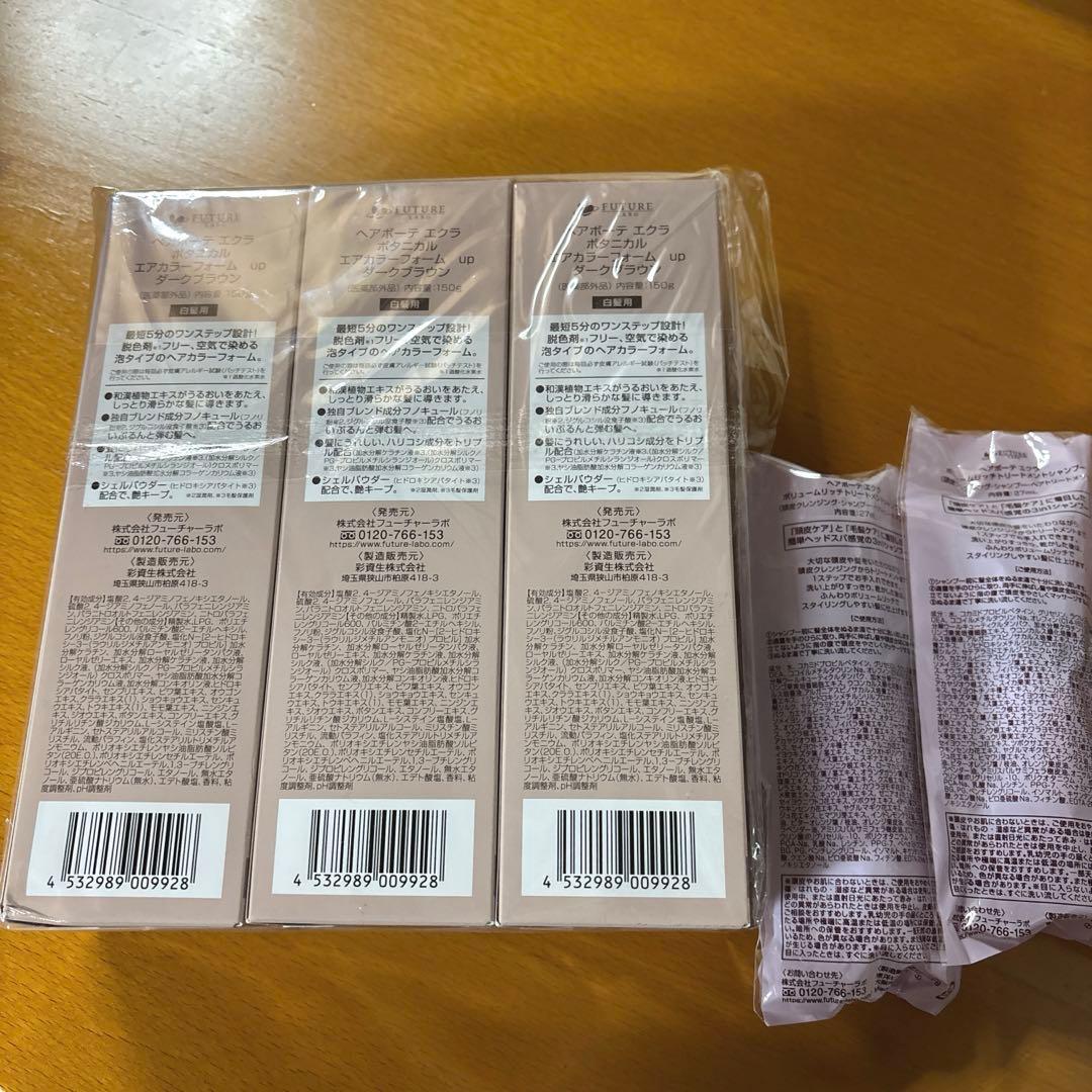ヘアボーテエクラボタニカル エアカラーフォーム up ダークブラウン3本