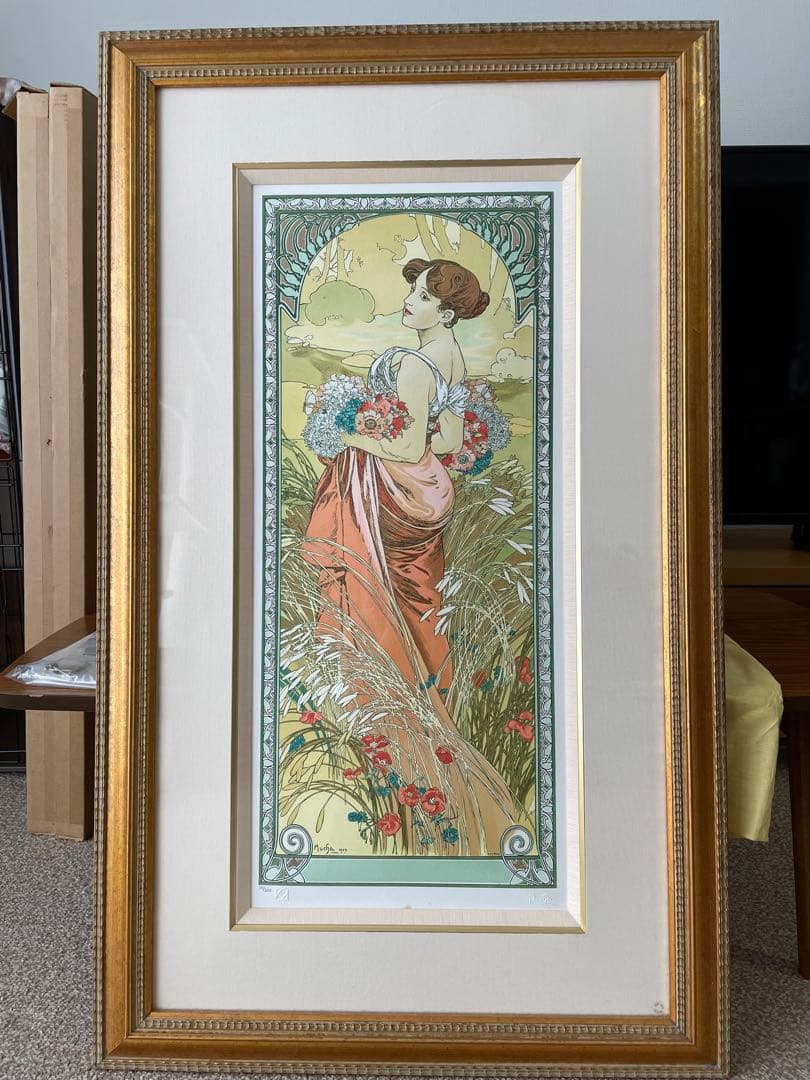 ミュシャ 四季 夏 1900 Var.5 リトグラフ