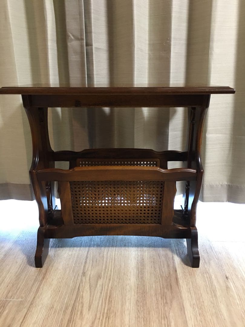 カリモク　マガジンラック　モダンアンティーク