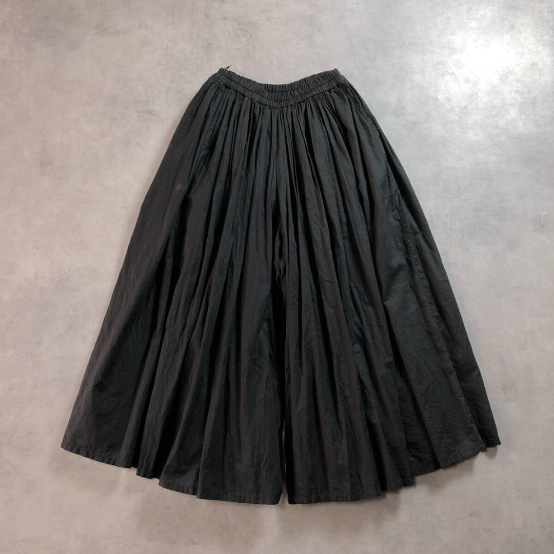 WQ353●FRANCESCA AMAM LABEL：ギャザーパンツ 黒