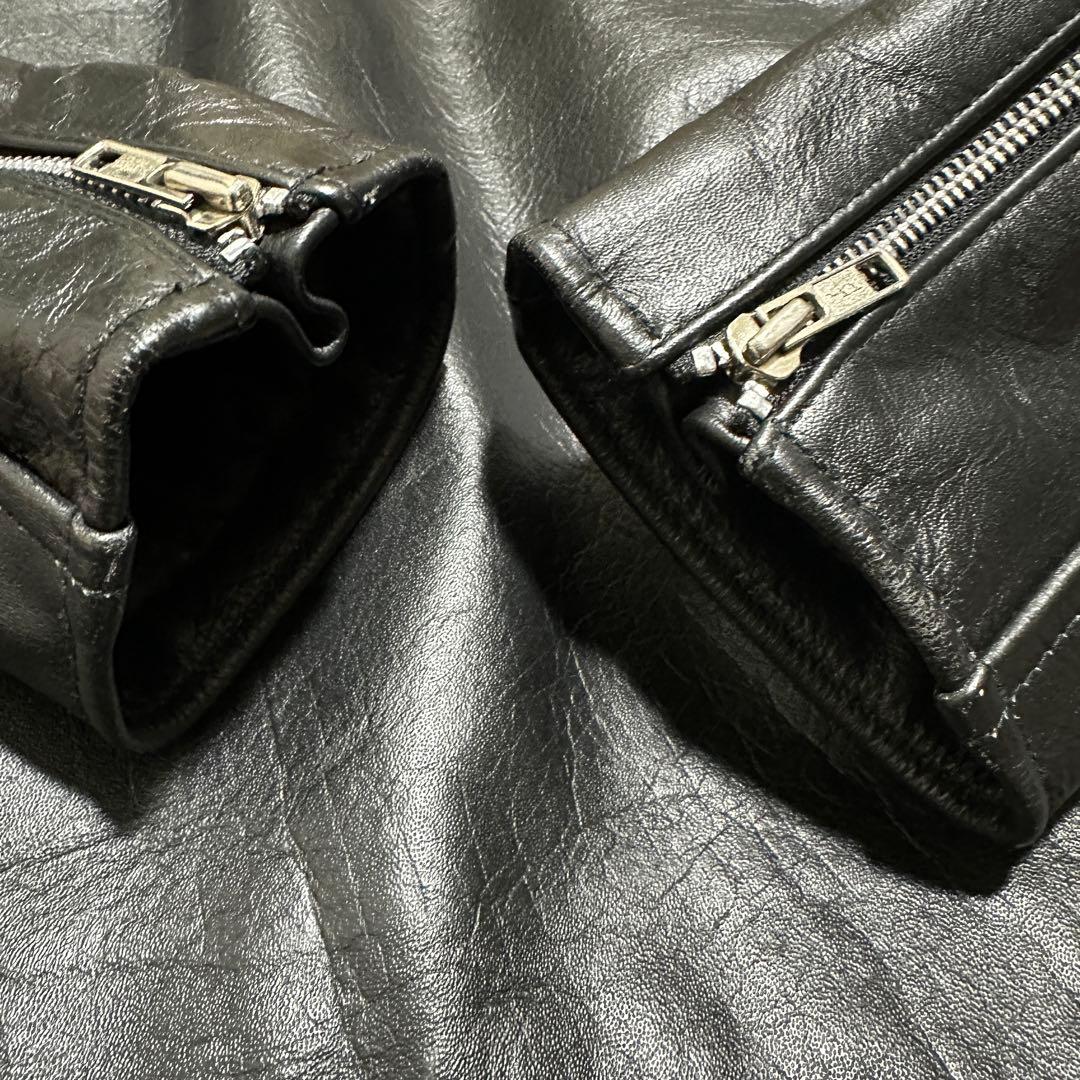 専用★美品✨ホーンワークス　シングルライダースジャケット　ブラック　バッファロー