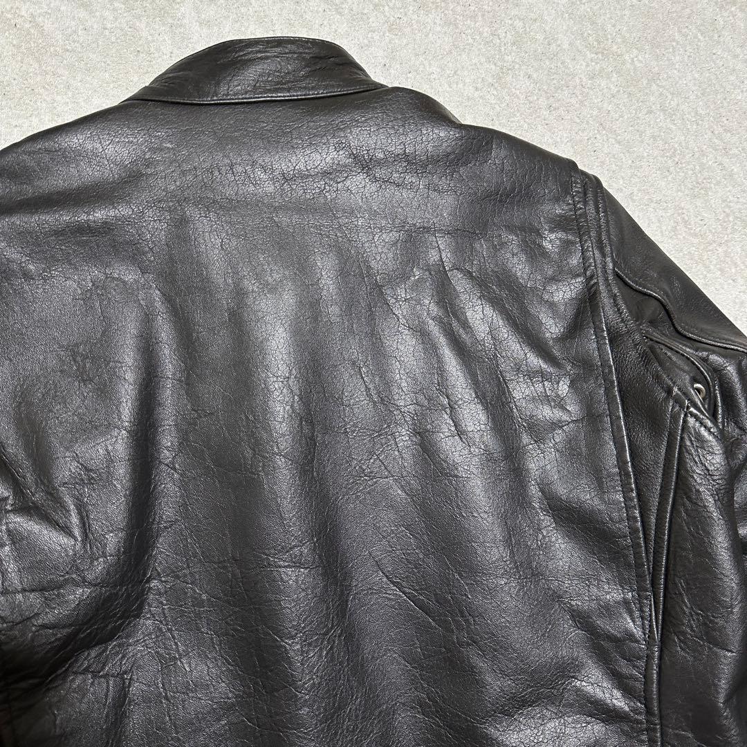 専用★美品✨ホーンワークス　シングルライダースジャケット　ブラック　バッファロー