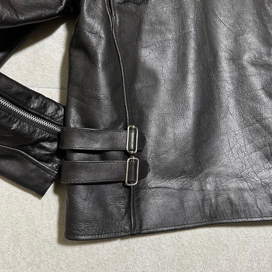 専用★美品✨ホーンワークス　シングルライダースジャケット　ブラック　バッファロー